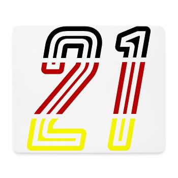 21 Symbole numérique Allemagne - Tapis de souris (format paysage) - blanc - Devant