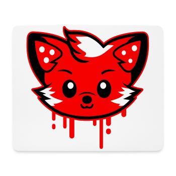 Fox Head Comic Mignon - Tapis de souris (format paysage) - blanc - Devant
