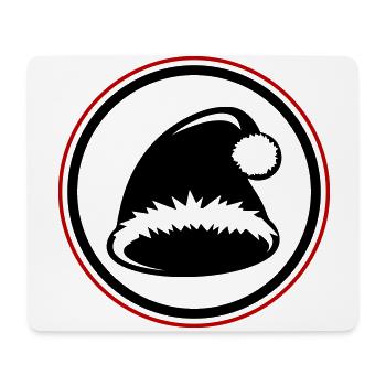 Bonnet de Noël Père Noël chapeau symbole - Tapis de souris (format paysage) - blanc - Devant