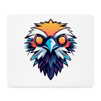 Dessin d’oiseau aigle - Tapis de souris (format paysage) - blanc - Devant