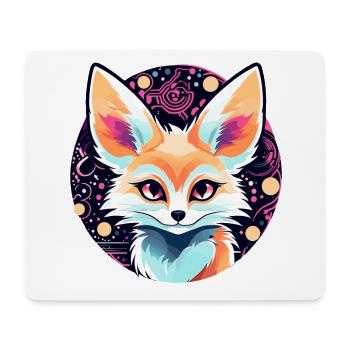 Desert Fox Fennec Drawing - Mouse Pad (horizontal) - white - Front