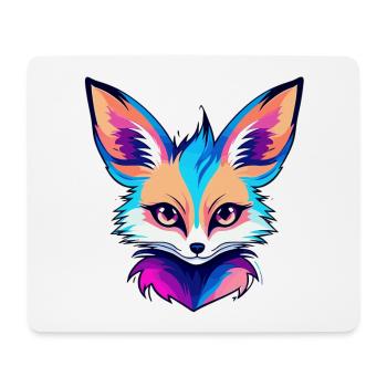 Desert Fox Fennec Drawing - Mouse Pad (horizontal) - white - Front