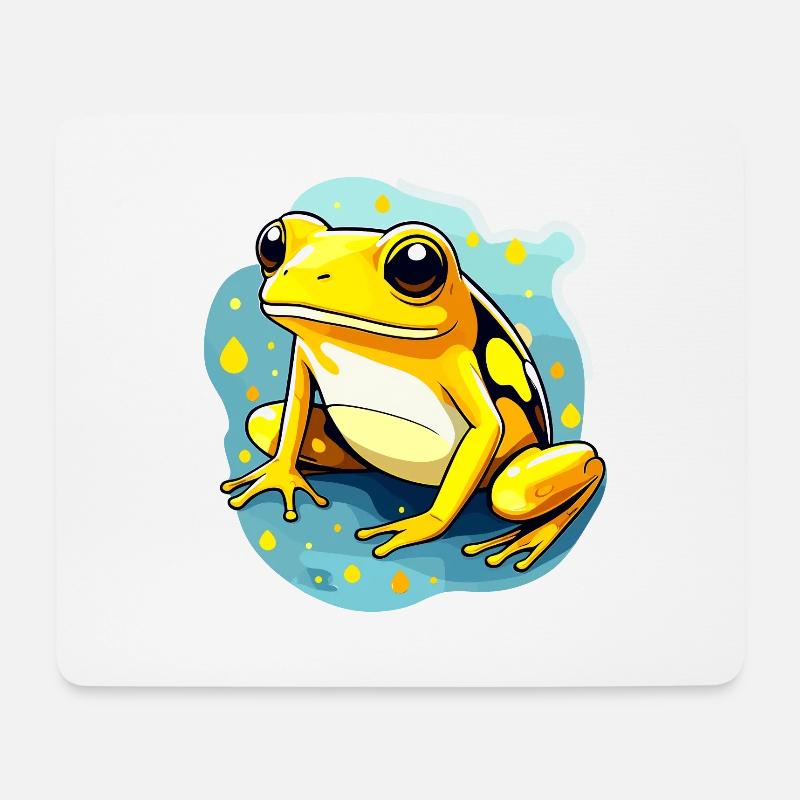 Pfeilgiftfrosch Frosch Zeichnung - Mousepad (Querformat) - Weiß