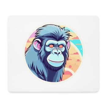 Affe Illustration - Mousepad (Querformat) - Weiß - Vorne
