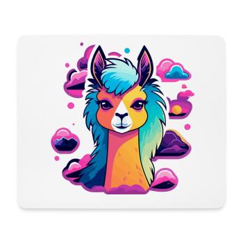 Llama Alpaca Illustration - Mouse Pad (horizontal) - white - Front