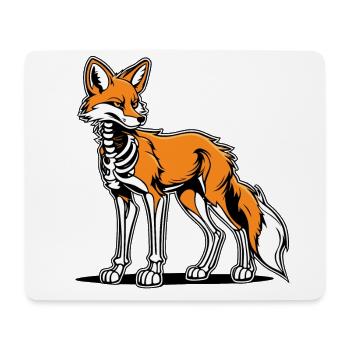 Fuchs Skelett Illustration - Mousepad (Querformat) - Weiß - Vorne