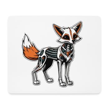 Illustration de squelette de renard - Tapis de souris (format paysage) - blanc - Devant