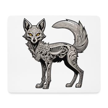 Illustration de squelette de renard - Tapis de souris (format paysage) - blanc - Devant
