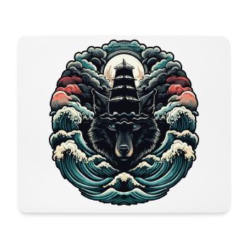 Mysticisme nautique : Aventure en voilier - Tapis de souris (format paysage) - blanc - Devant