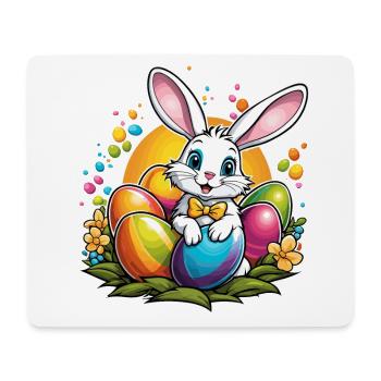Osterhase Ostern Illustration - Mousepad (Querformat) - Weiß - Vorne