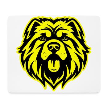Tête de chien Chow Chow - Tapis de souris (format paysage) - blanc - Devant