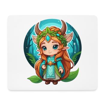 Druide Niedlich Illustration - Mousepad (Querformat) - Weiß - Vorne