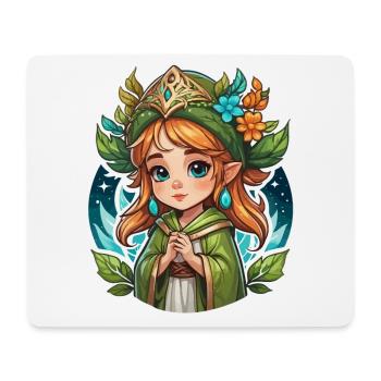 Druide Niedlich Illustration - Mousepad (Querformat) - Weiß - Vorne