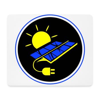 Symbole du système photovoltaïque énergie solaire - Tapis de souris (format paysage) - blanc - Devant