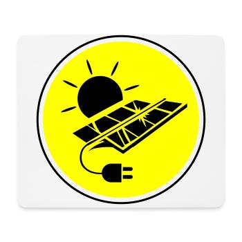 Symbole du système photovoltaïque à énergie solaire - Tapis de souris (format paysage) - blanc - Devant