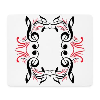 Partitions musicales - Tapis de souris (format paysage) - blanc - Devant