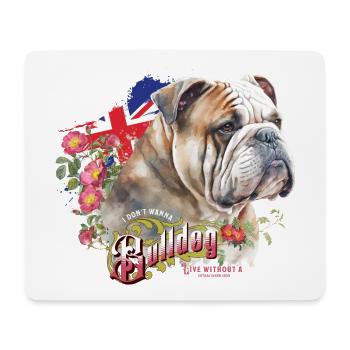 Bulldog - Mouse Pad (horizontal) - white - Front
