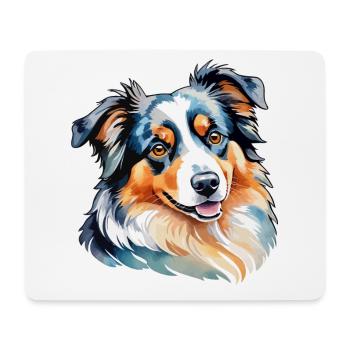 Berger Australien Aquarelles - Tapis de souris (format paysage) - blanc - Devant