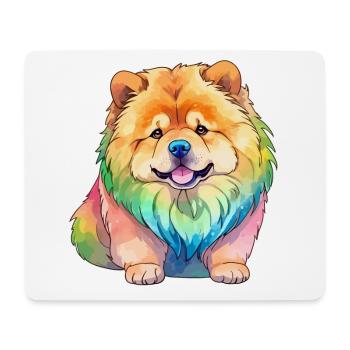Chow Chow Wasserfarben - Mousepad (Querformat) - Weiß - Vorne