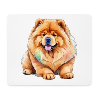 Chow Chow Wasserfarben - Mousepad (Querformat) - Weiß - Vorne