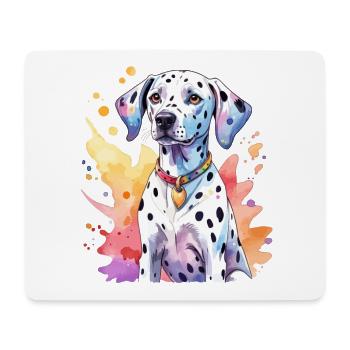Dalmatiner Wasserfarben - Mousepad (Querformat) - Weiß - Vorne
