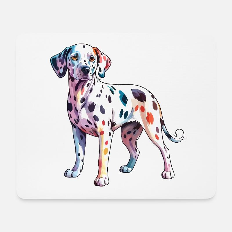 Dalmatiner Wasserfarben - Mousepad (Querformat) - Weiß