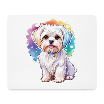 Aquarelles de Malteser - Tapis de souris (format paysage) - blanc - Devant
