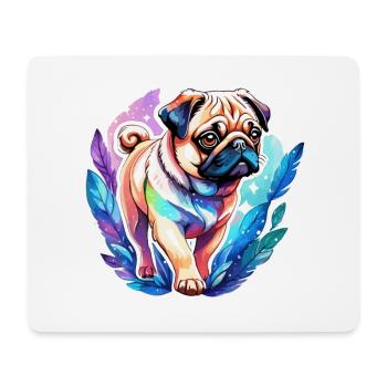 Pug Watercolors - Mouse Pad (horizontal) - white - Front