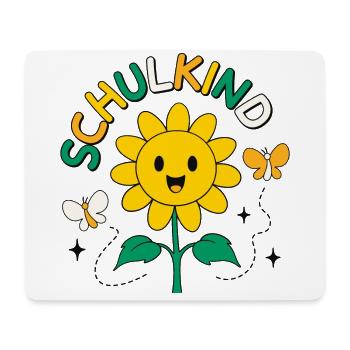 Schulkind Sonnenblume Schule Einschulung - Mousepad (Querformat) - Weiß - Vorne