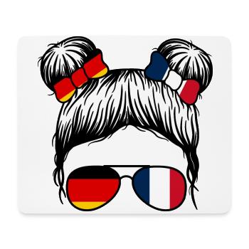 Franzosen Französisch Deutschland Frankreich - Mousepad (Querformat) - Weiß - Vorne