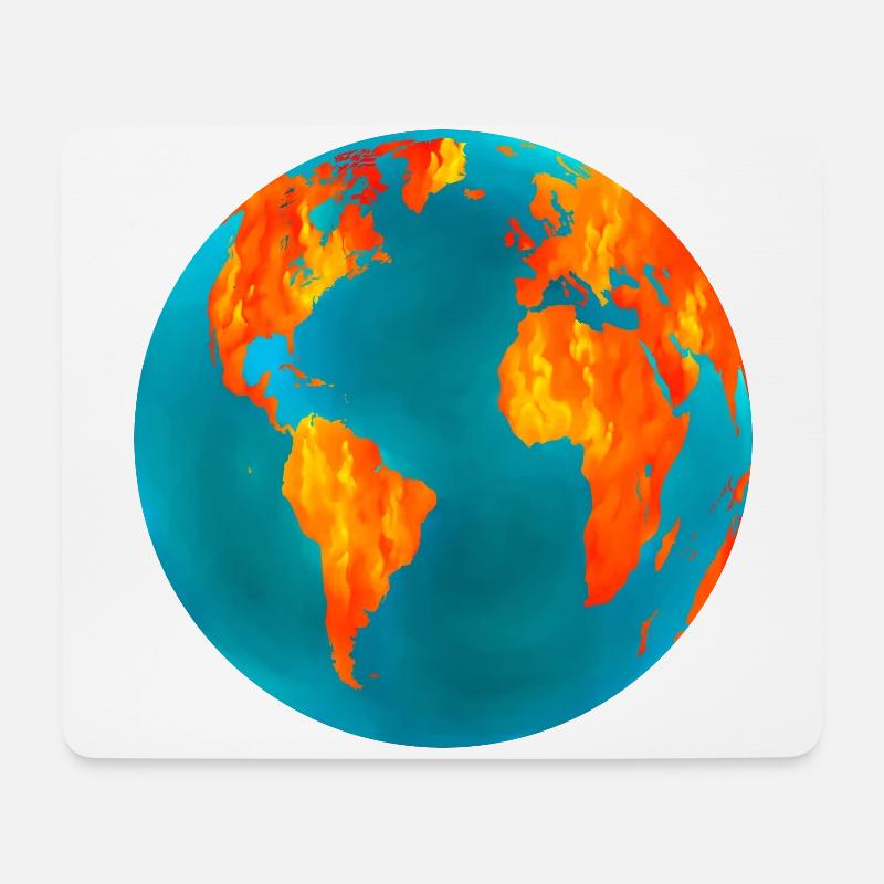 Earth Fire and Ice - Mouse Pad (horizontal) - white