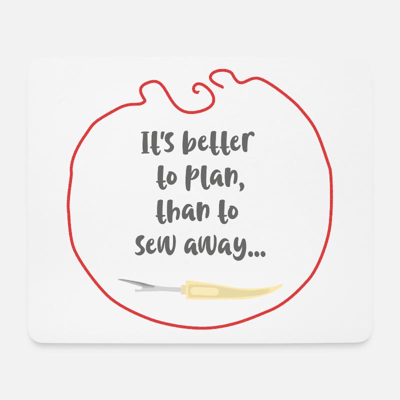 Sew Plan - Mouse Pad (horizontal) - white