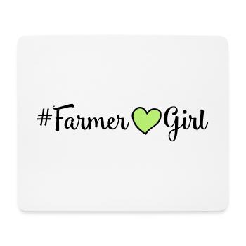 farmer heart girl saying peasant woman - Mouse Pad (horizontal) - white - Front