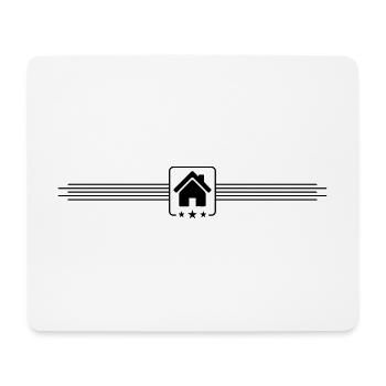 maison icon symbol ligne - Tapis de souris (format paysage) - blanc - Devant