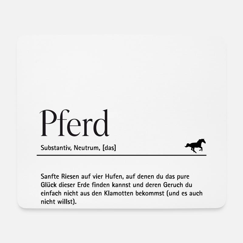 Pferd - Mousepad (Querformat) - Weiß