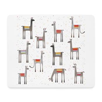 Llamas in a Meadow - Mouse Pad (horizontal) - white - Front