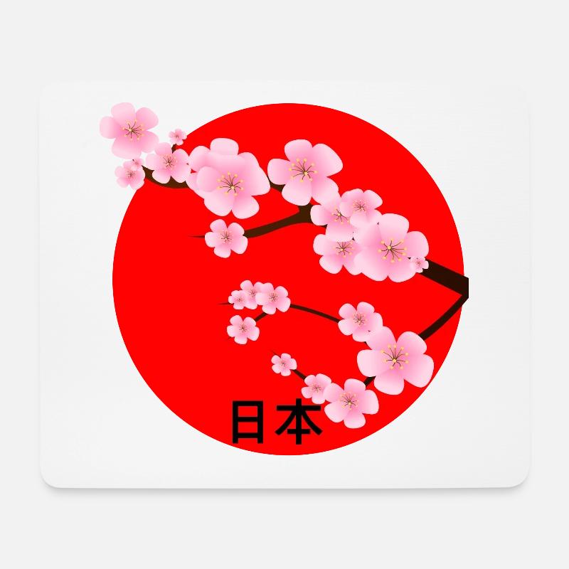 Japan Kirschblueten Asien Japanfan Japanreise - Mousepad (Querformat) - Weiß