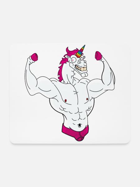 Pferdinant das Einhorn - Mousepad (Querformat) - Weiß