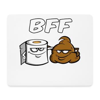BFF - Best friends for ever - Geschenkidee Freunde - Mousepad (Querformat) - Weiß - Vorne