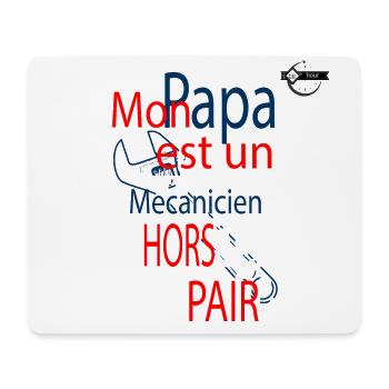 Papa mécanicien - Tapis de souris (format paysage) - blanc - Devant