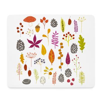 Autumn Fall Woodland Art - Mouse Pad (horizontal) - white - Front