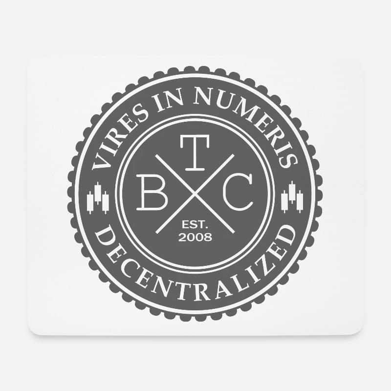 Bitcoin Vires In Numeris - Mousepad (Querformat) - Weiß