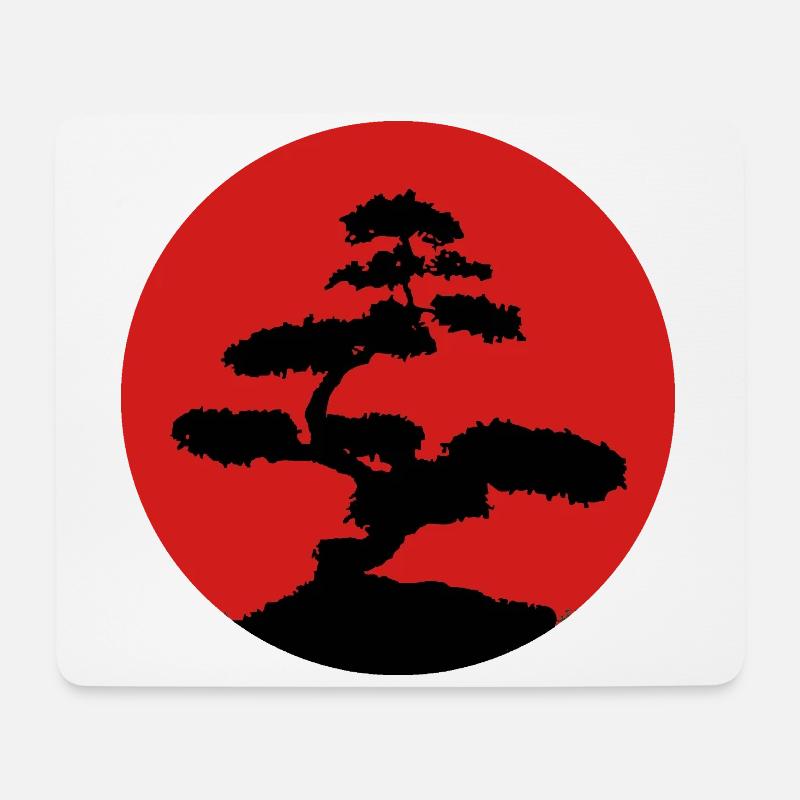 Bonsai Asien - Mousepad (Querformat) - Weiß