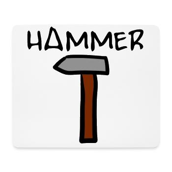 H, A doppel M, E, R - Hammer yeah! - Mousepad (Querformat) - Weiß - Vorne