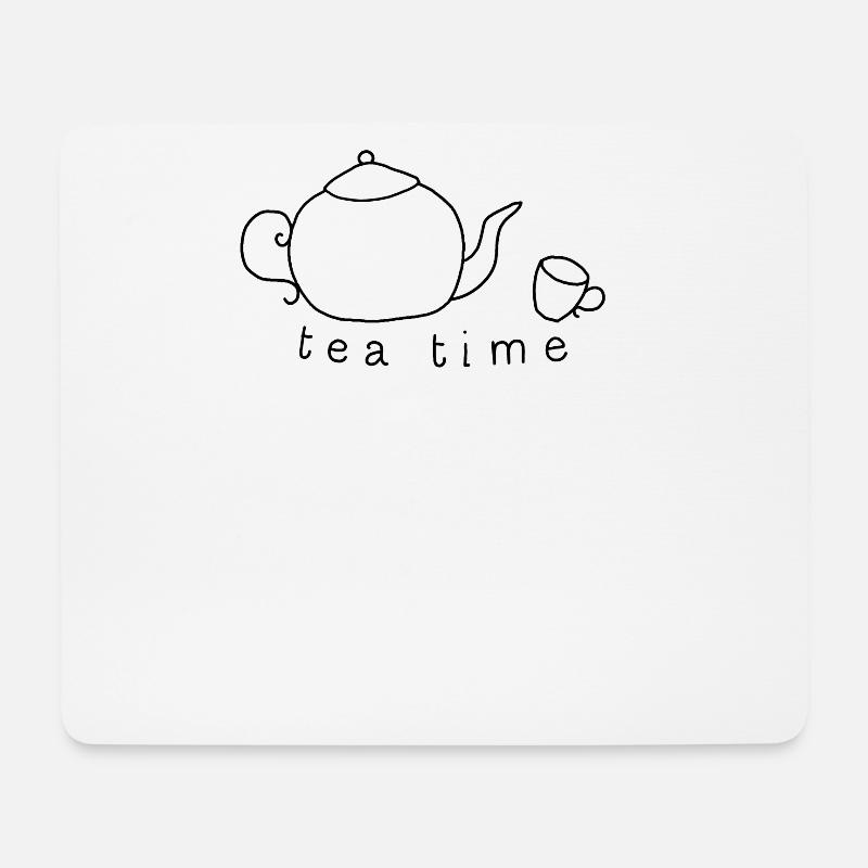 tea time Zeit für Tee - Mousepad (Querformat) - Weiß