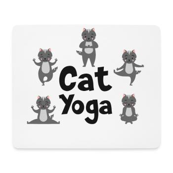 Chemise de yoga Chat Yoga Fitness Sport Gift - Tapis de souris (format paysage) - blanc - Devant