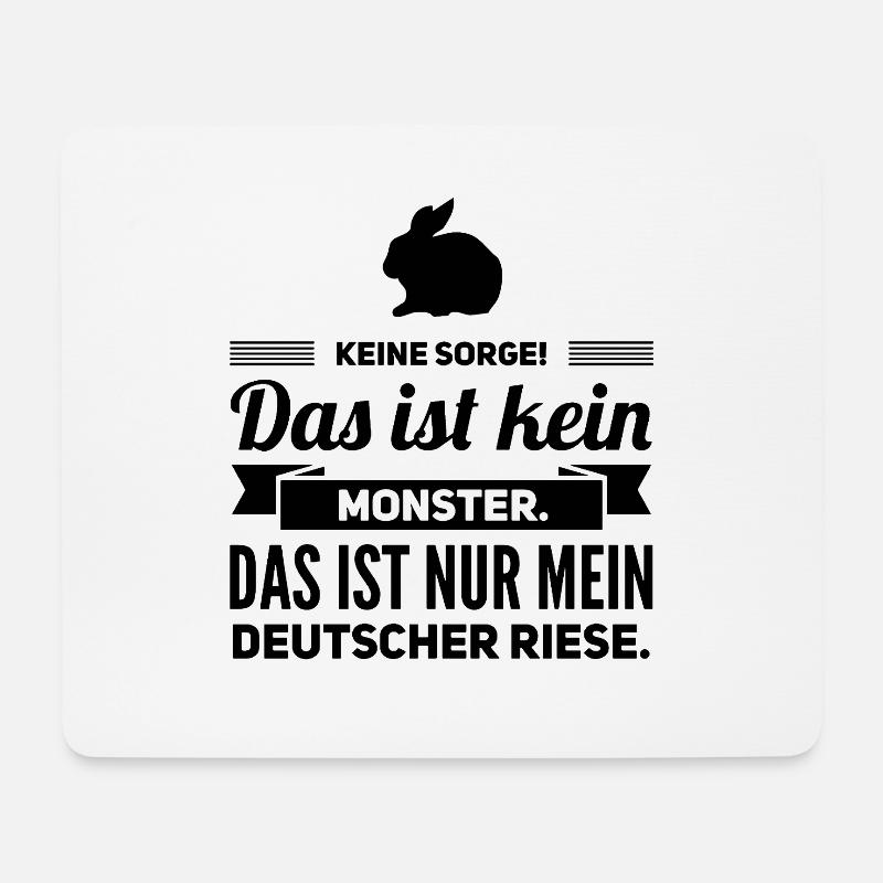 Deutsches Riesen Kaninchen Deutscher Riese Hasen - Mousepad (Querformat) - Weiß