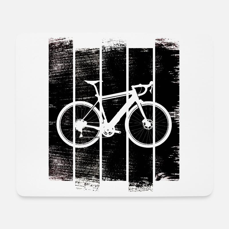 Rennrad - Premium Design - Mousepad (Querformat) - Weiß