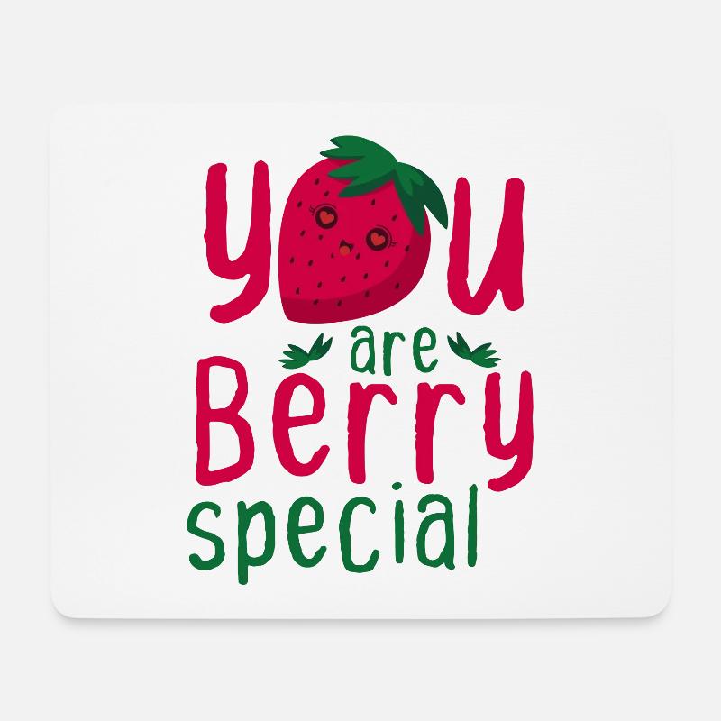 Frucht Erdbeer Früchte Erdbeere Berry Special - Mousepad (Querformat) - Weiß