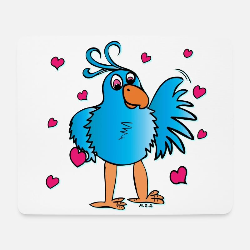 Funny bird - Mouse Pad (horizontal) - white